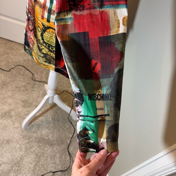 1990s Moschino Jeans iconic Italian tribute print ladies blazer jacket - Picture 4 of 14